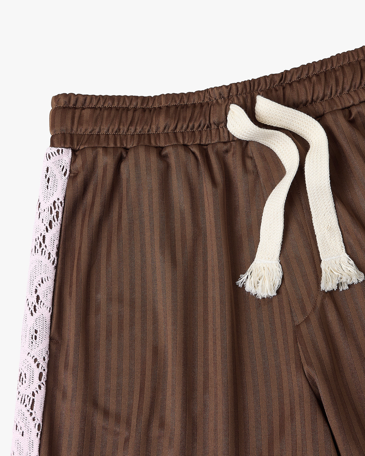 Lace Football Short Brown