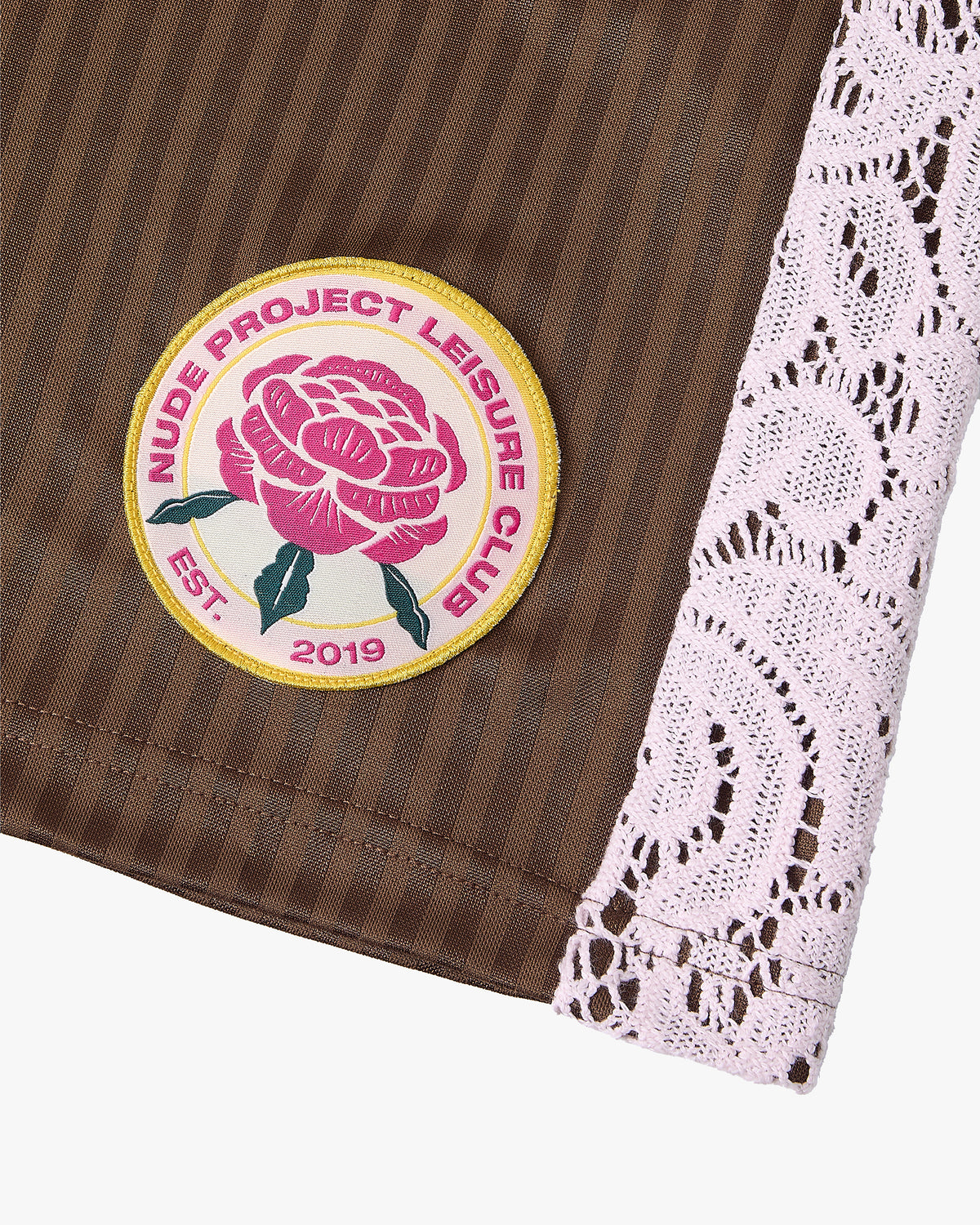 Lace Football Short Brown