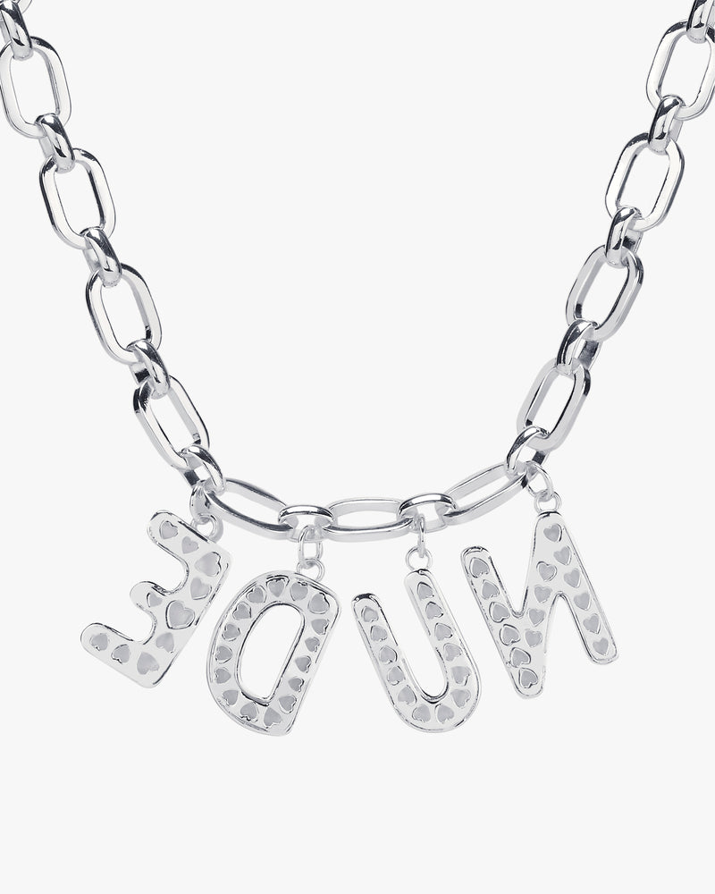 LETTER CHAIN SILVER