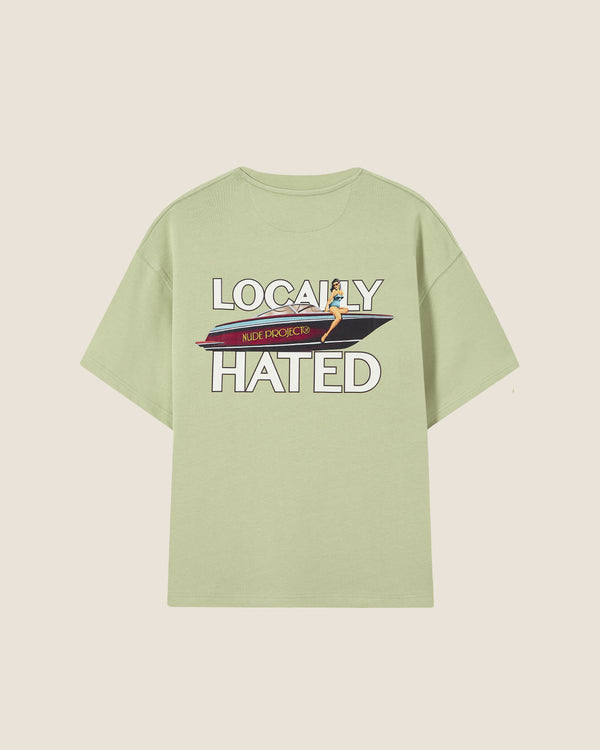 LOCALLY HATED TEE PALE GREEN