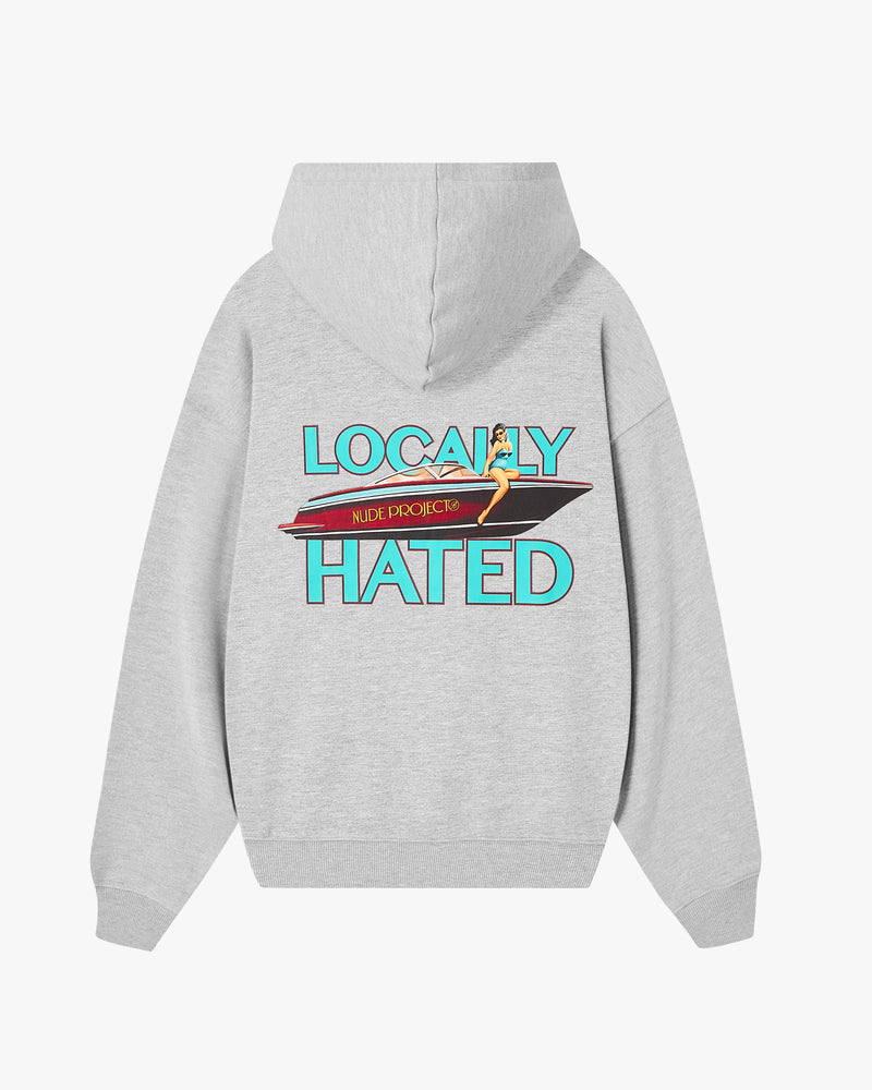 SUDADERA GRIS LOCALLY HATED