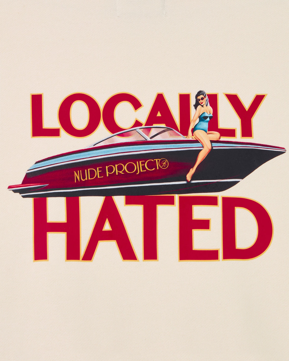 Sudadera Locally Hated Blanco Crema