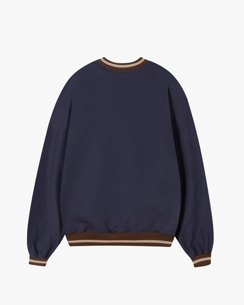 LOGO CROPPED CREWNECK NAVY