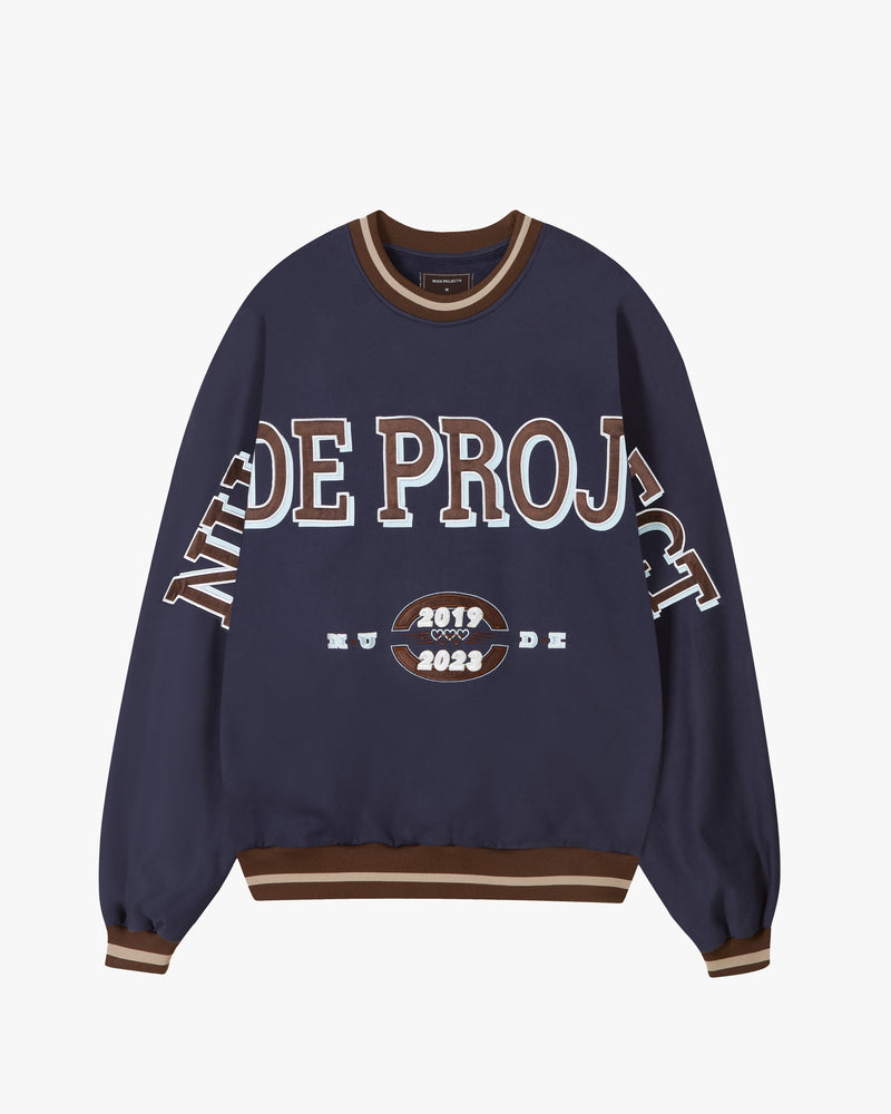 LOGO CROPPED CREWNECK NAVY