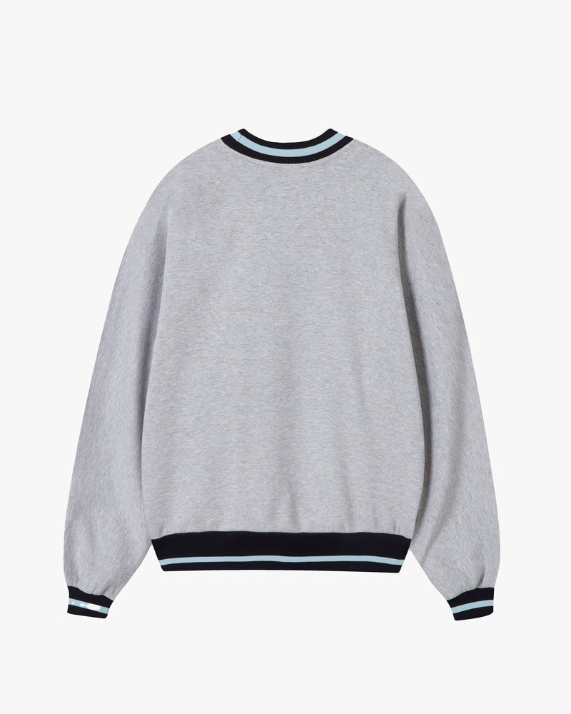 LOGO CROPPED CREWNECK GREY MELANGE