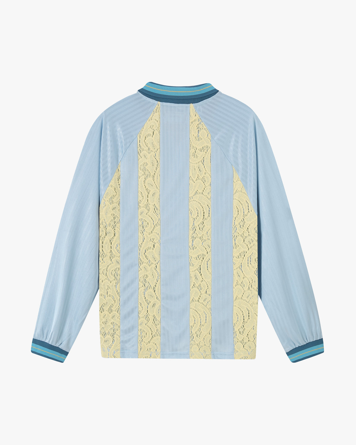 Lace Football Polo Baby Blue