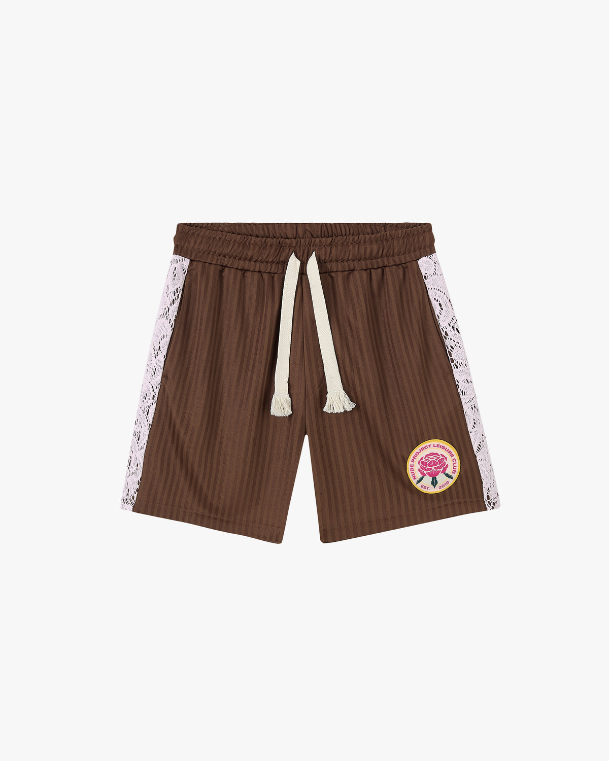 Lace Football Short Brown