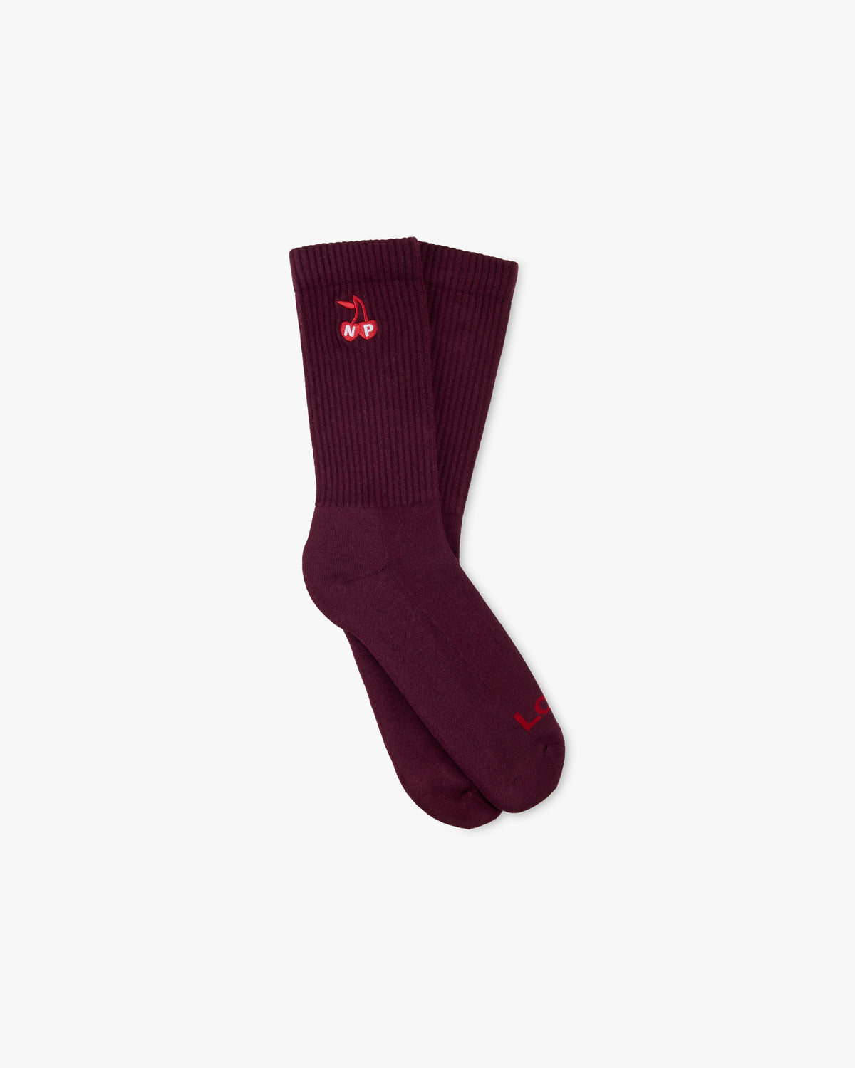 Leyre Socks Burgundy/Ivory