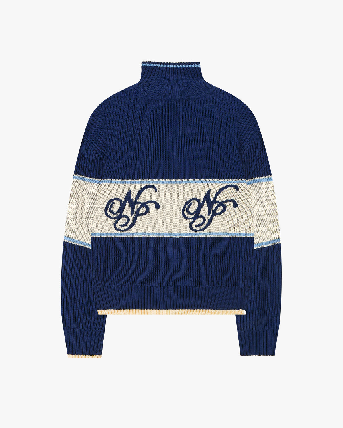 Voyage Zip-Up Knit Blue