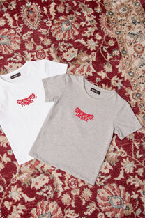 Hearts Tee Grey