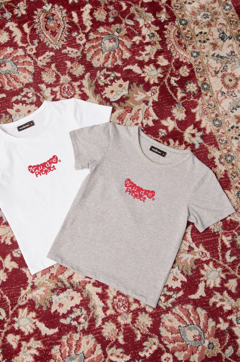 Hearts Tee Grey