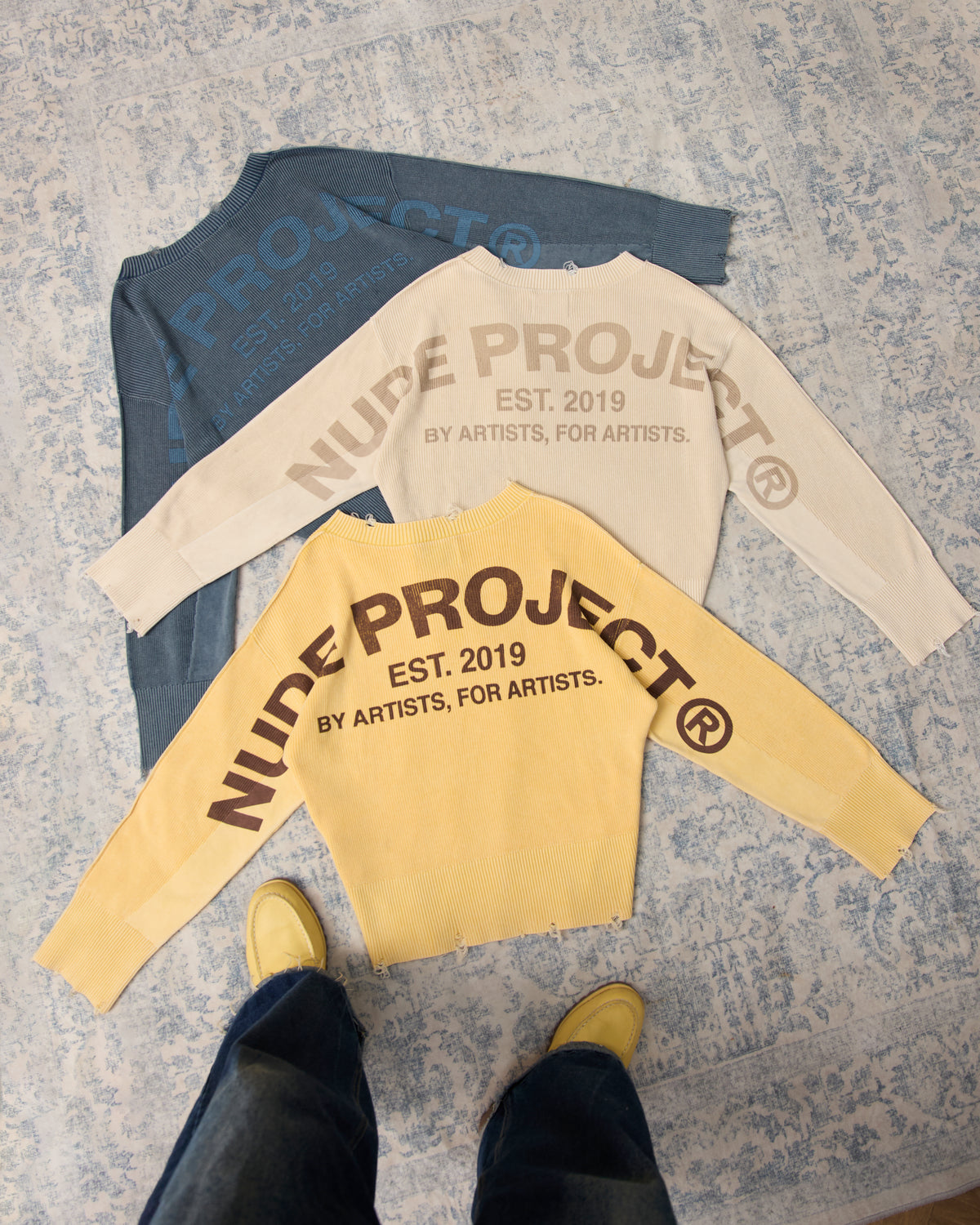 Perfect Cropped Knit Sweater Yellow