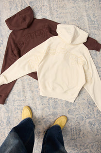Marble Hoodie Brown