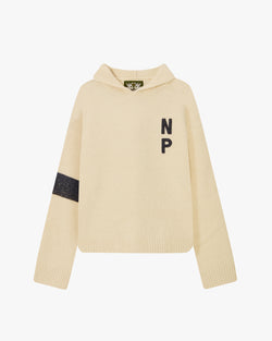 NUMBERS SWEATER HOOD MARSHMALLOW