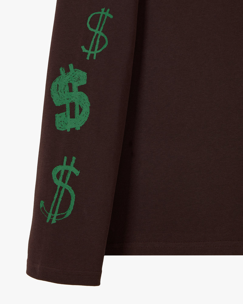 DOLLA LONGSLEEVE TEE BROWN