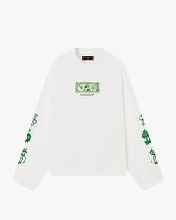 DOLLA LONGSLEEVE TEE WHITE