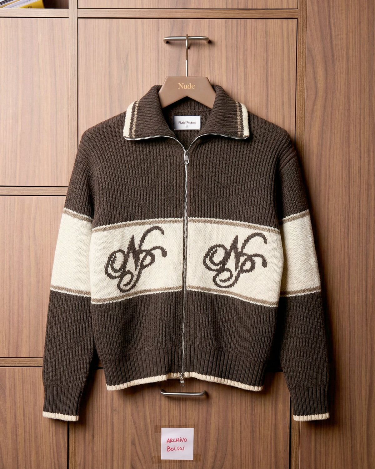 Voyage Zip-Up Knit Brown