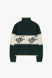 Voyage Knit Zip-Up Cardigan Green