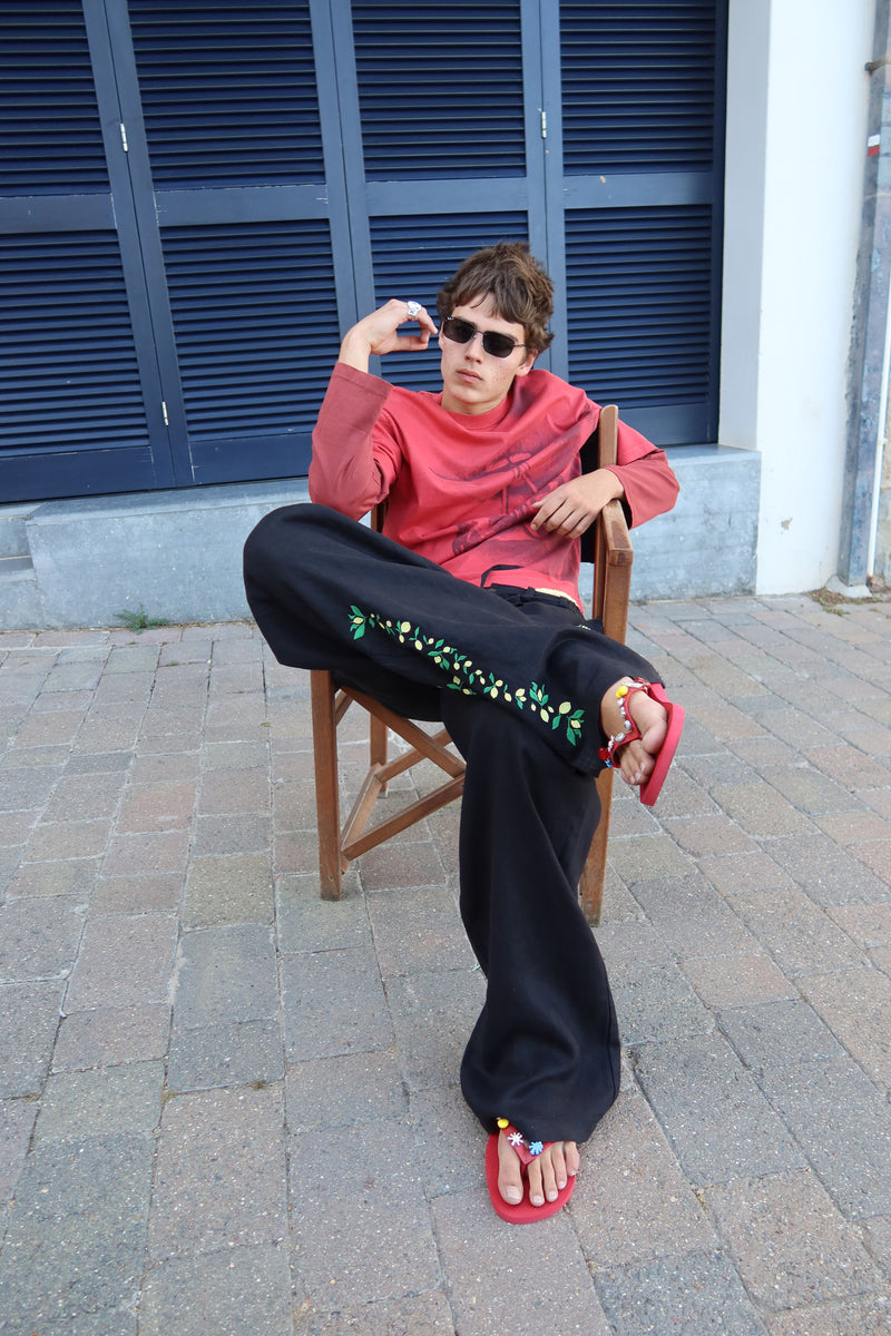 Kimchi Linen Pants Black