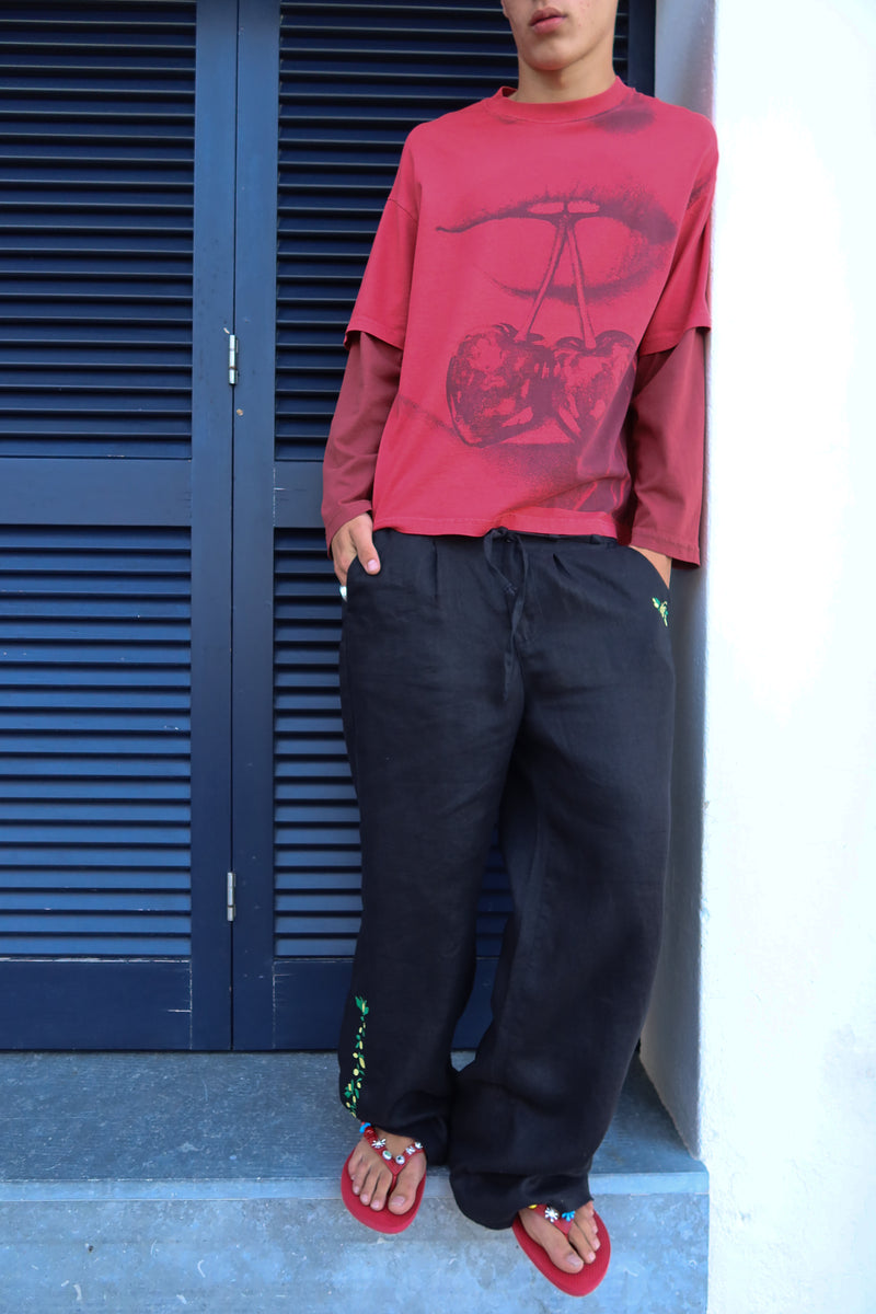 Kimchi Linen Pants Black