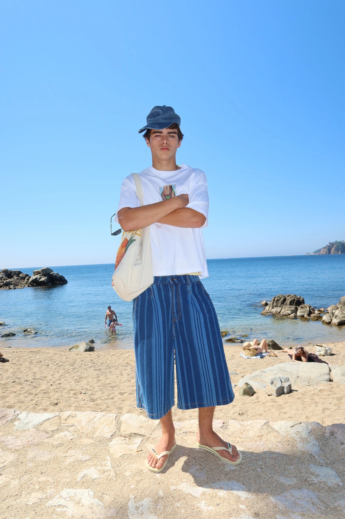 Striped Denim Jorts