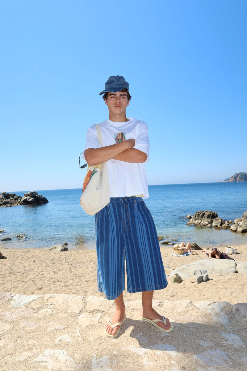 Striped Denim Jorts