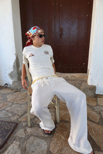 Kimchi Linen Pants White