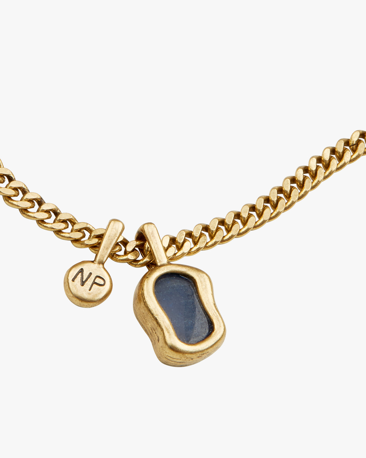 Blue Ocean Necklace Gold