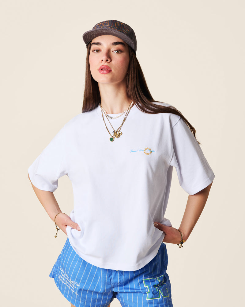 COSTA CROPPED TEE WHITE