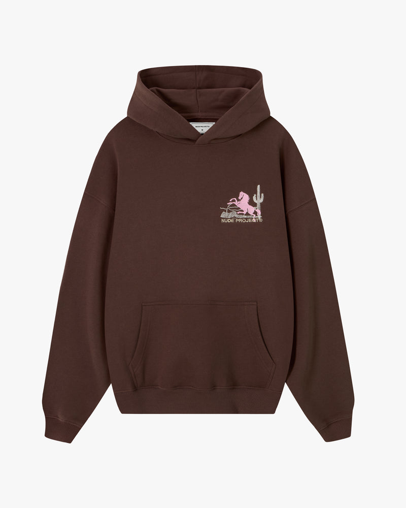 NOT A RODEO HOODIE BROWN