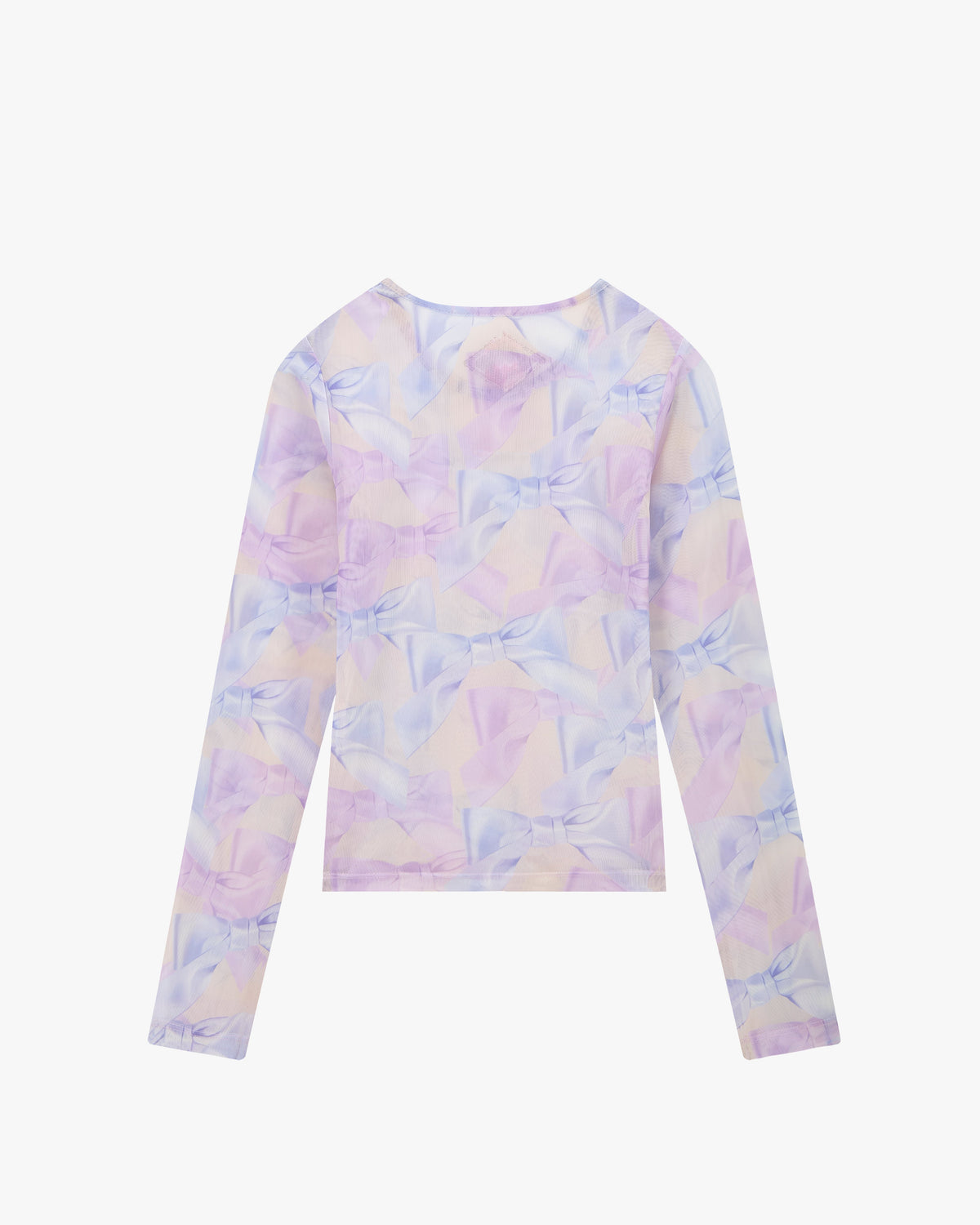 Bow Mesh Top Lilac