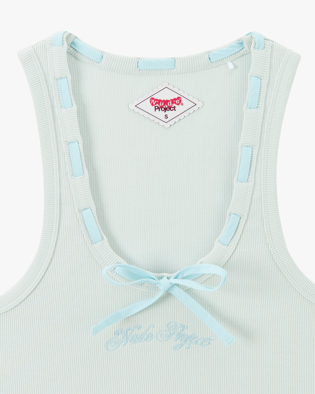 Cutie Bow Tank Top Blue