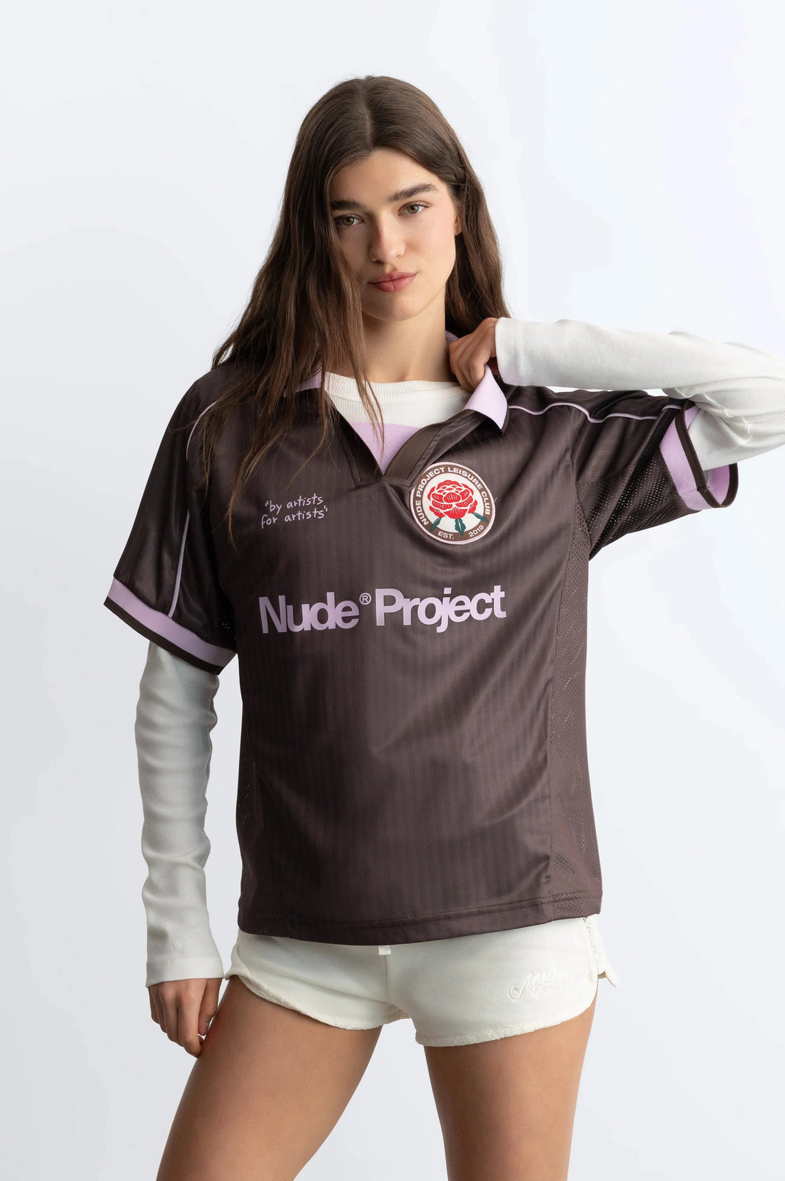 Basic Football Tee Brown