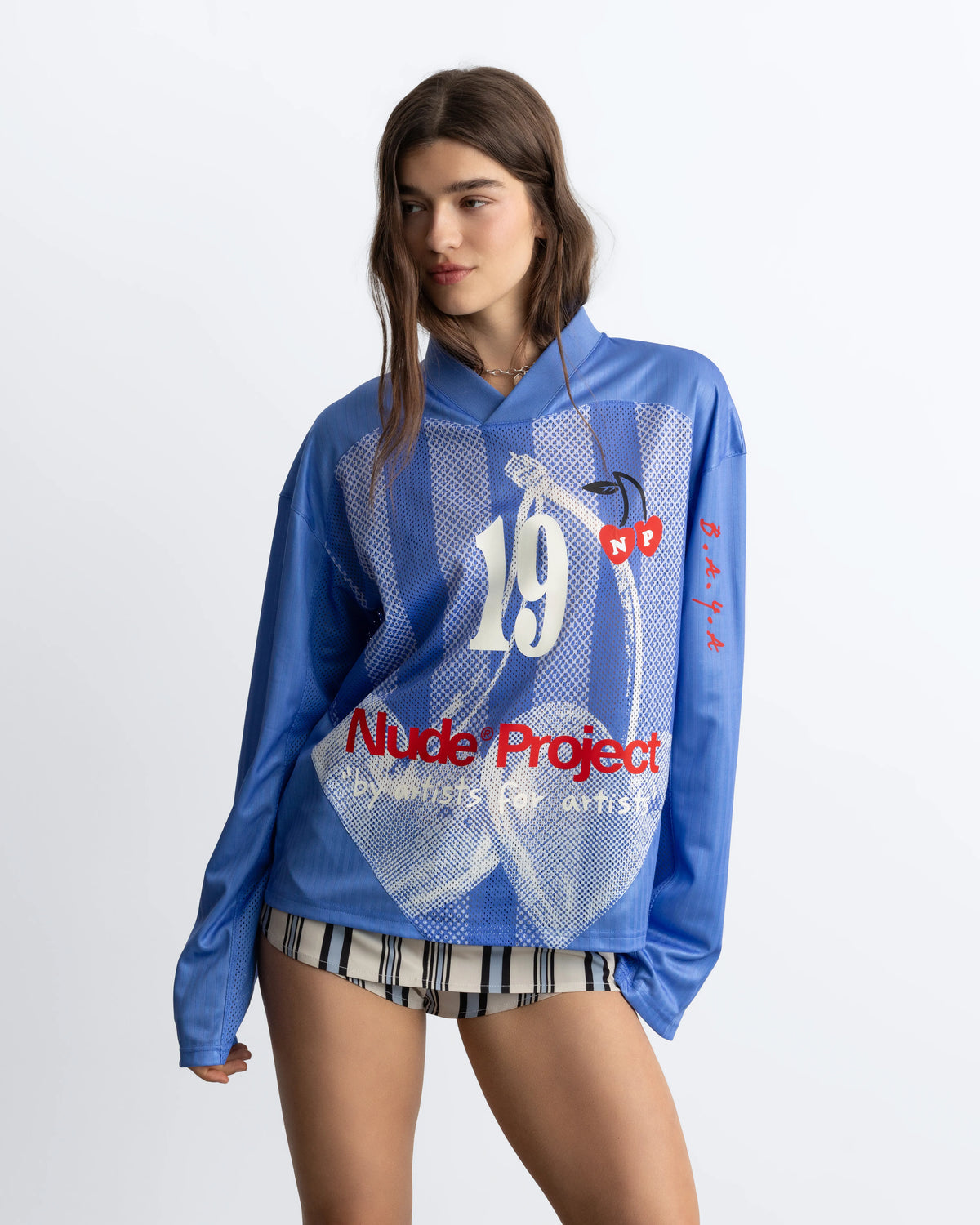 Paolo Football Long-Sleeve Tee Blue