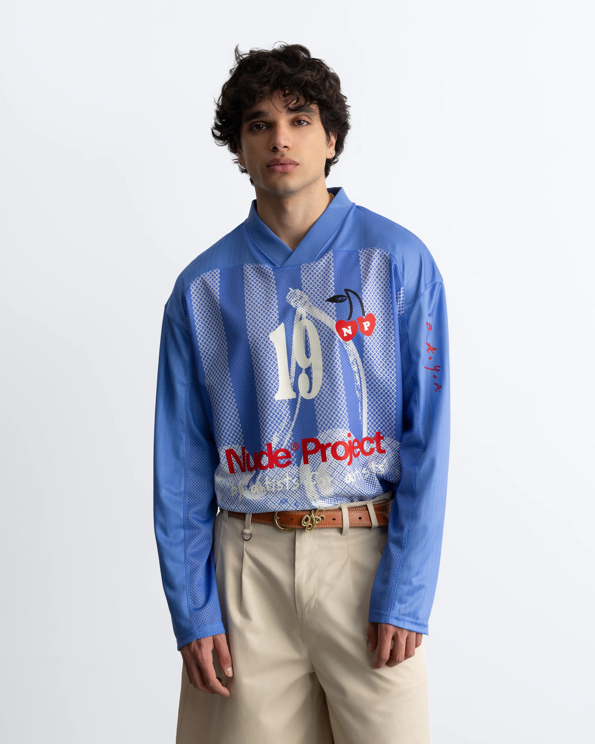 Paolo Football Long-Sleeve Tee Blue