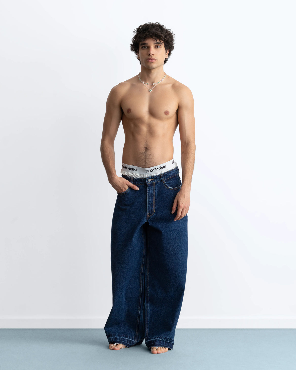 Old Baggy Jeans Stone Wash Indigo