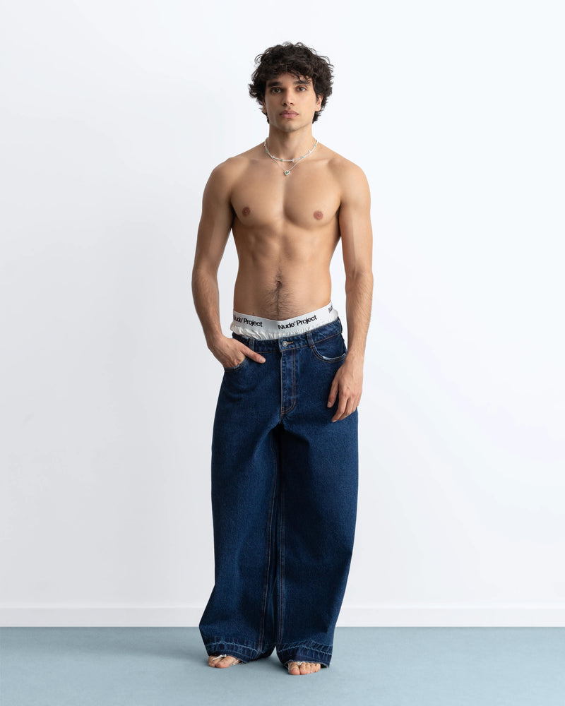 Old Baggy Jeans Stone Wash Indigo