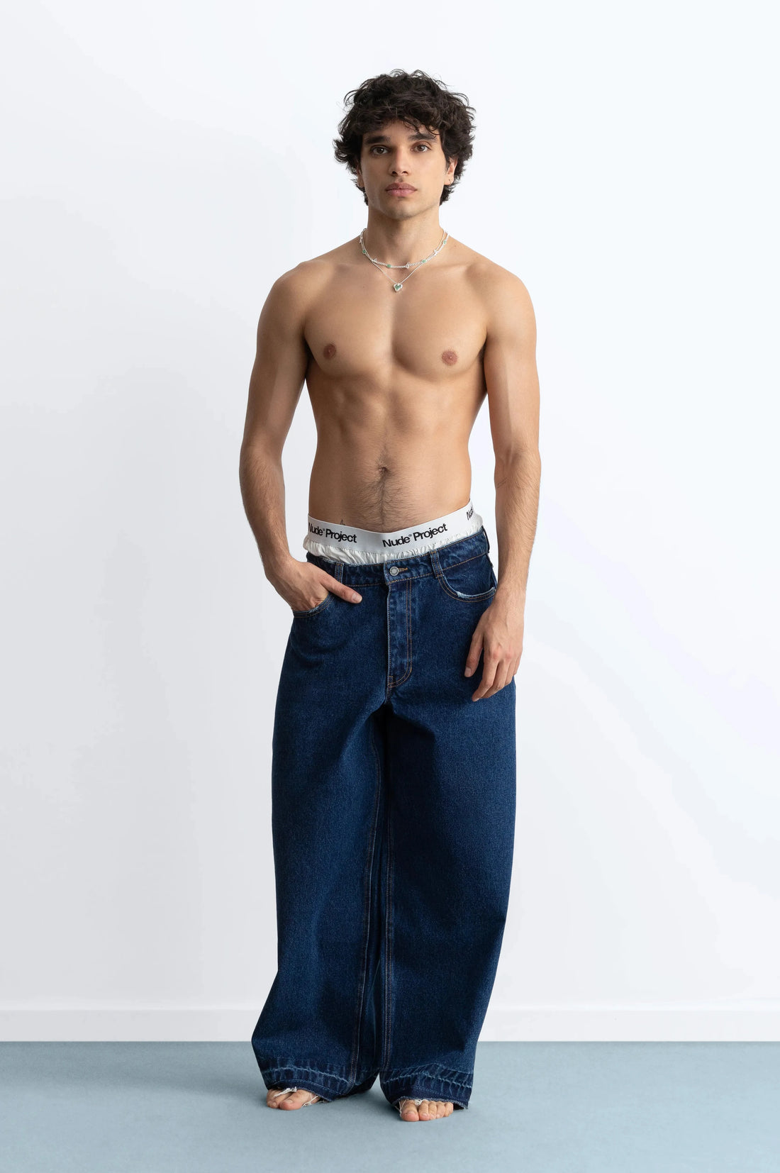 Old Baggy Jeans Stone Wash Indigo