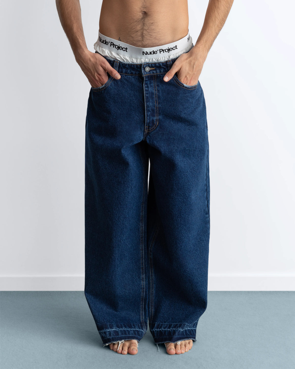 Old Baggy Jeans Stone Wash Indigo