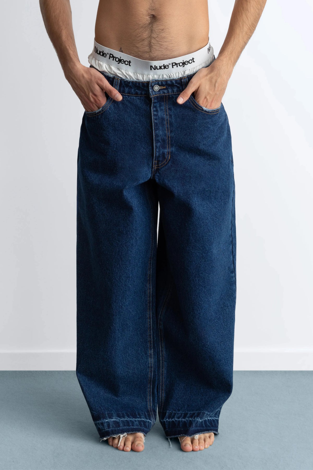 Old Baggy Jeans Stone Wash Indigo