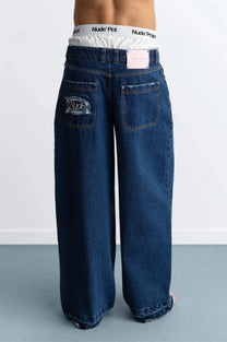 Old Baggy Jeans Stone Wash Indigo
