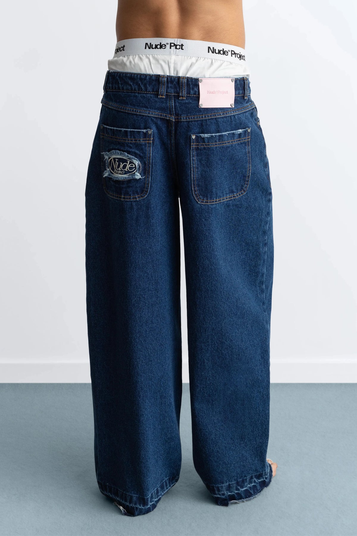 Old Baggy Jeans Stone Wash Indigo