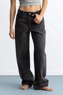 Basic Straight Jeans Grey