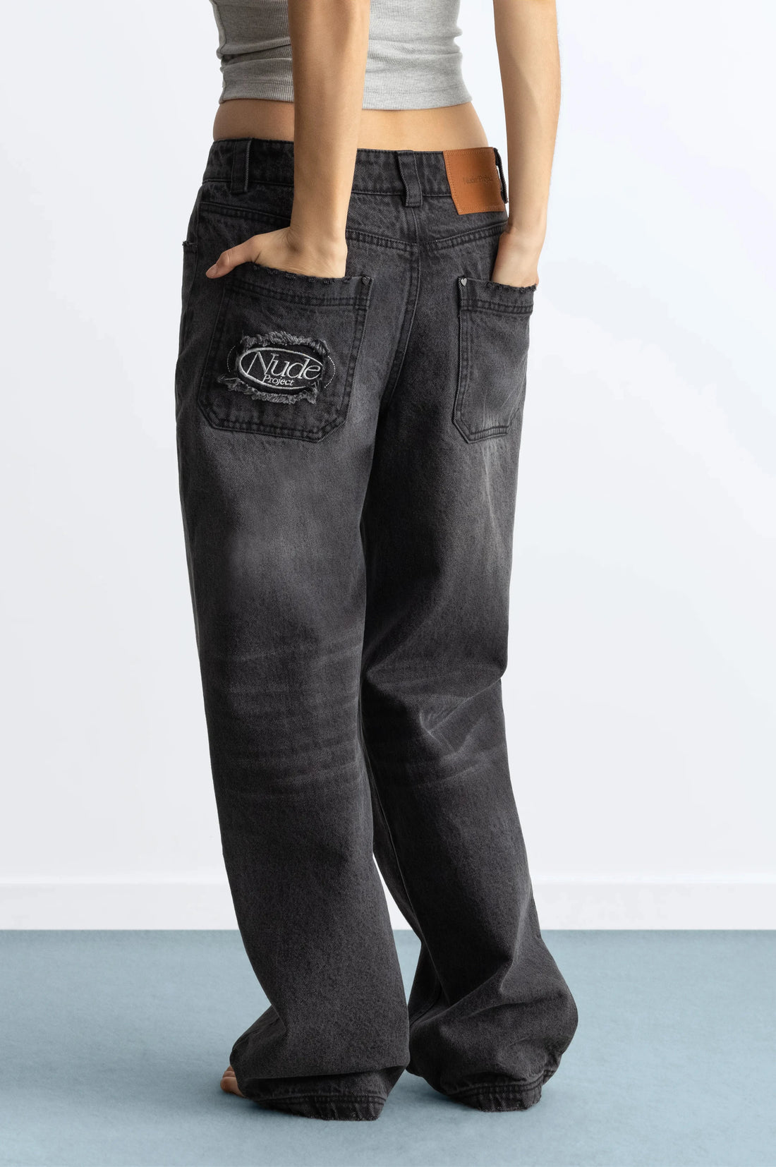 Basic Straight Jeans Grey
