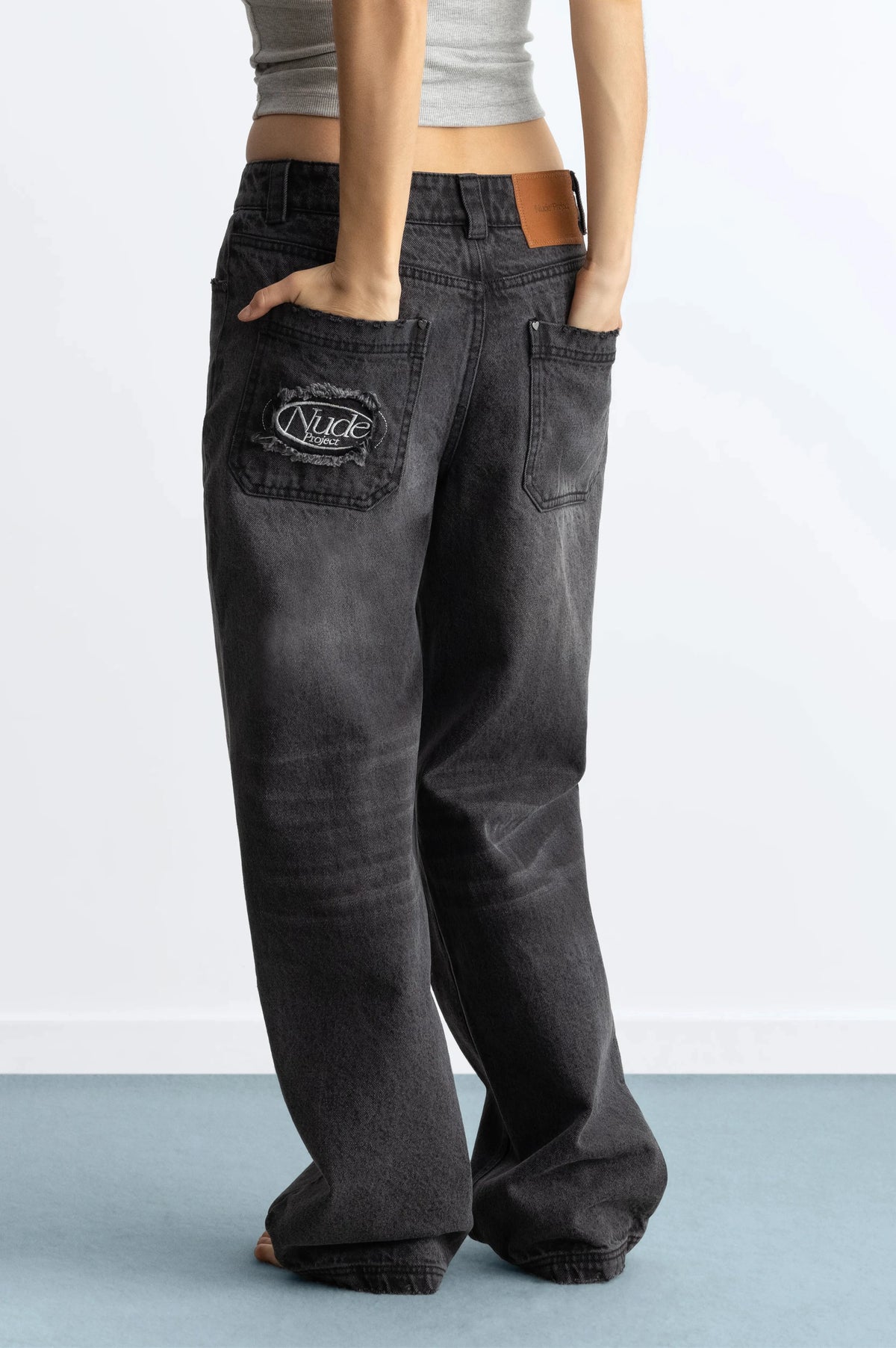 Basic Straight Jeans Grey