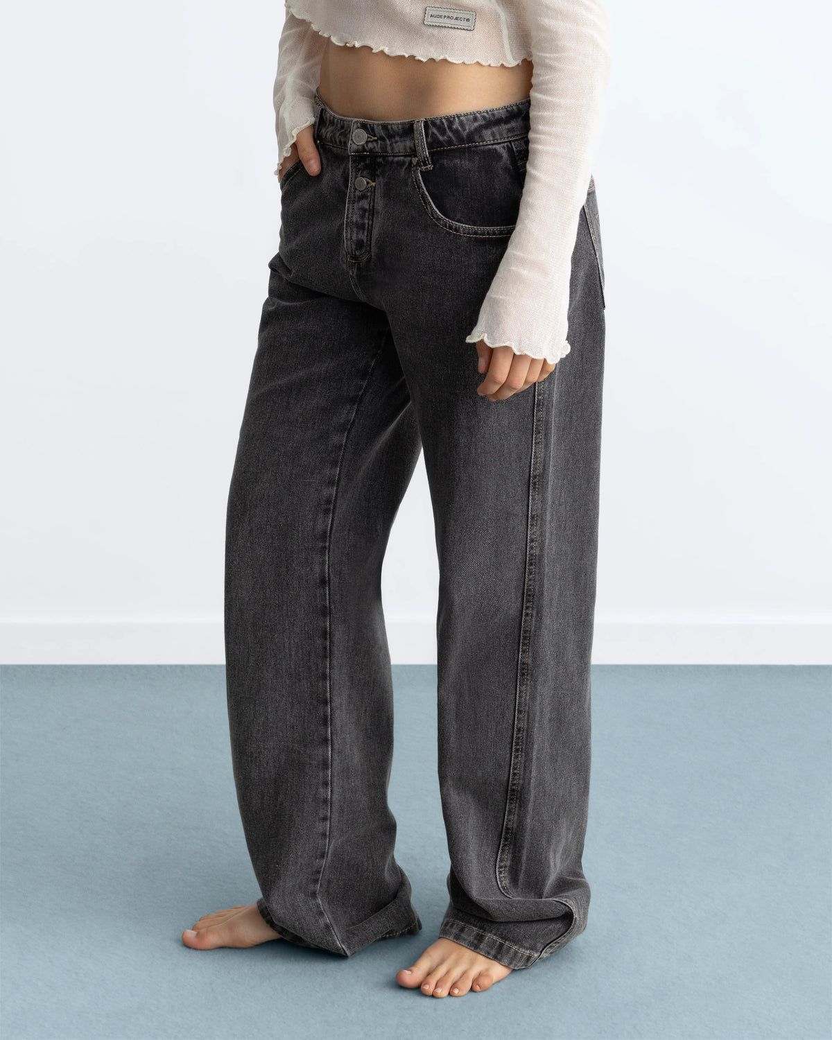 Basic Straight Jeans Black