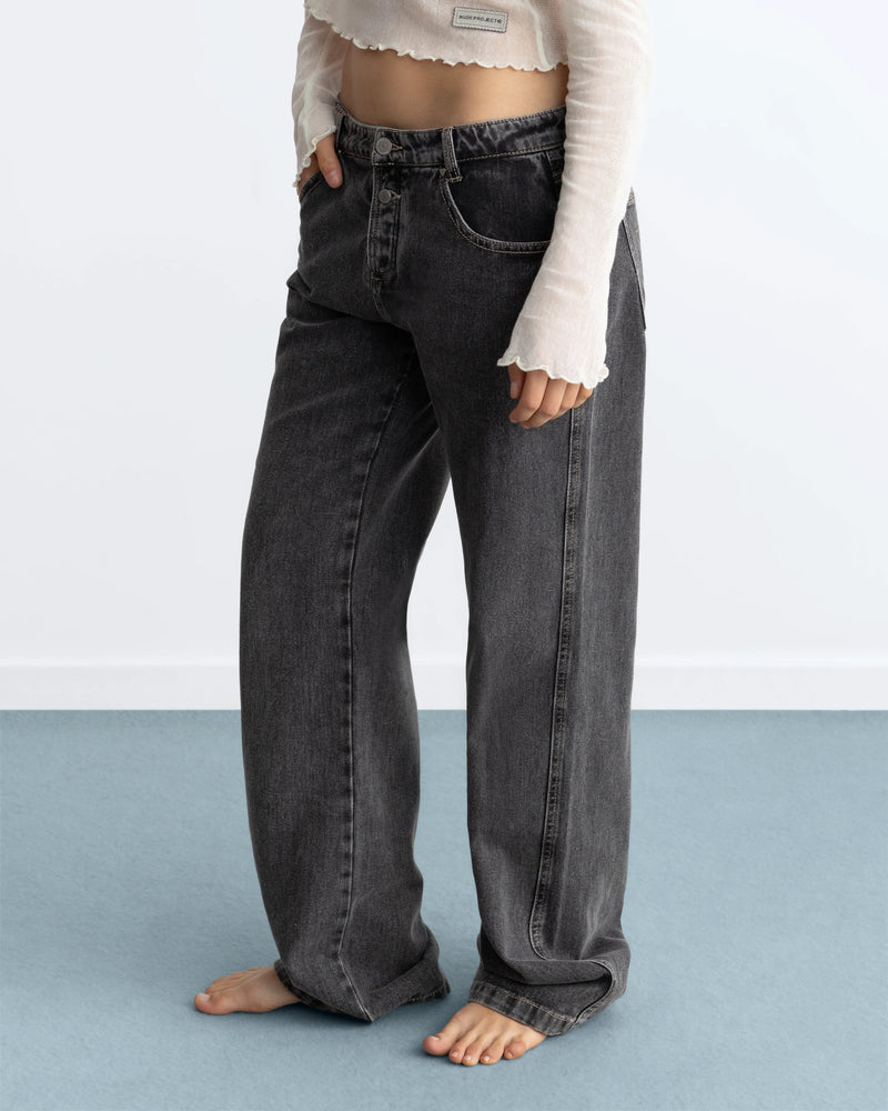 Basic Straight Jeans Black