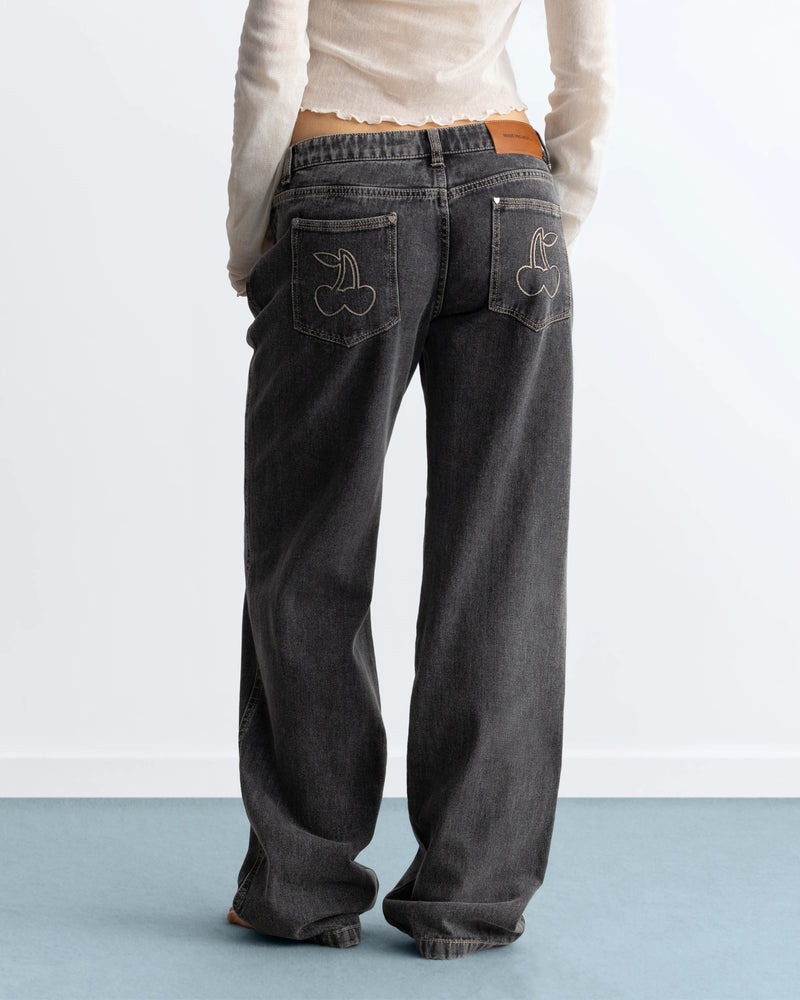 Basic Straight Jeans Black