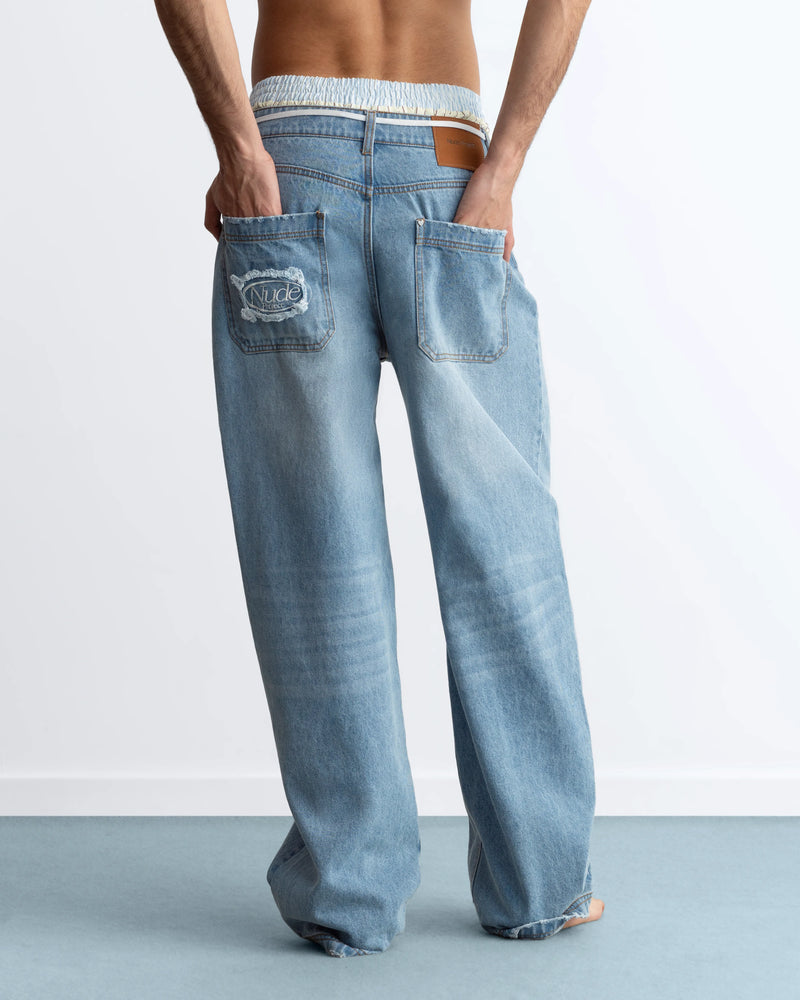 Basic Straight Jeans Light Wash