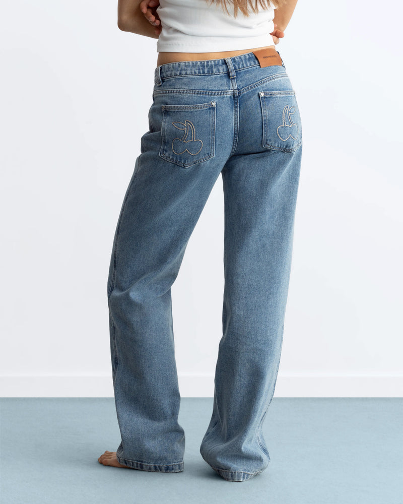 Basic Straight Jeans Blue